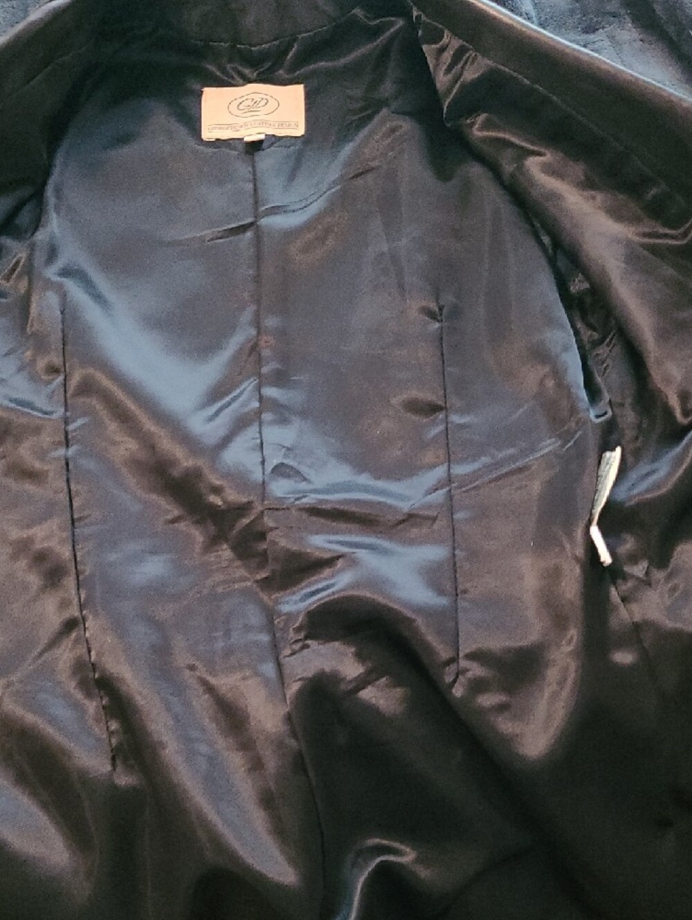 Black Leather Blazer Vest - Tailored Women's 100% Leather - Picture 11 of 11